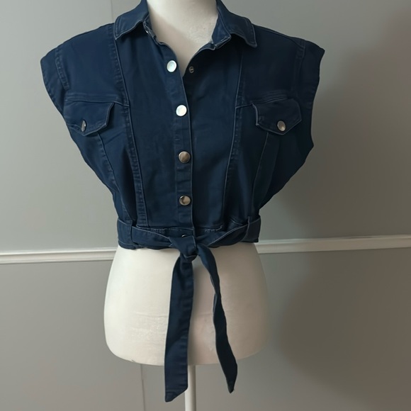 Purple Rain Jackets & Blazers - Women’s Purple Rain Denim Short Sleeve Jean Jacket